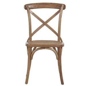 เก้าอี้ไม้สักด้านหลังมีที่นั่งหวายสำหรับงานแต่งงานเฟอร์นิเจอร์ไม้สักแข็งแบบอินโดนีเซีย - Product Image 1