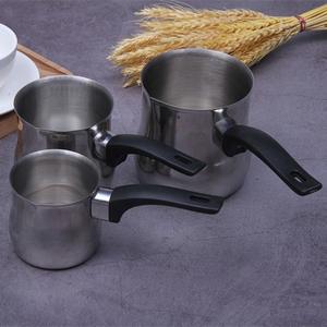 A basso prezzo di alta qualità <span class=keywords><strong>Deluxe</strong></span> scalda Turkish caffettiera in acciaio inox scalda caffè con manico in Silicone nero - Product Image 1