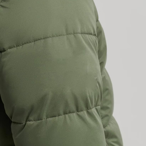 Chaqueta acolchada de Color verde sólido de alta calidad a precio bajo 2025 para hombre, ropa de calle más vendida, chaqueta de burbuja de gran tamaño para hombre - Product Image 5