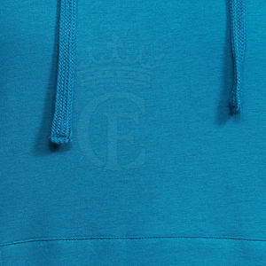 Servicio de OEM logotipo personalizado impresión invierno mujeres sudaderas con capucha logotipo frontal contraste de Color 100% algodón Streetwear al por mayor - Product Image 6