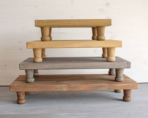 Wooden <b>Floor</b> Plant Stand With Four Corners Solid Wood Flower Pot Base for Home Balcony and Living Room - Product Image 5