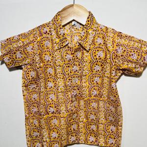 Chemise décontractée en coton à imprimé floral pour garçons tendance avec col |   Chemise à manches courtes boutonnée pour l'été - Product Image 3