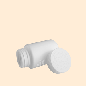 Botella redonda HDPE Embalaje 100 mL CR Tapa Blanca OEM/ODM Vietnam Fabricante Mejor precio con alta calidad M0331 - Product Image 1