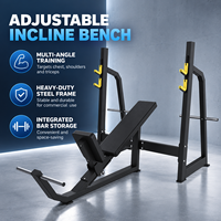Support de barre d'haltères inclinable BN Fitness Studio pour entraînement de musculation pectorale