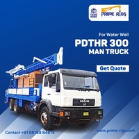 Machine de forage de puits d'eau montée sur camion de 450 mètres, appareil de forage rotatif DTH Cum facilement disponible à vendre