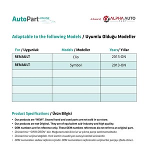 Polea de Repuesto para Elevador de Ventanilla Delantera Izquierda para Renault Clio, Symbol FD113606 - Product Image 2