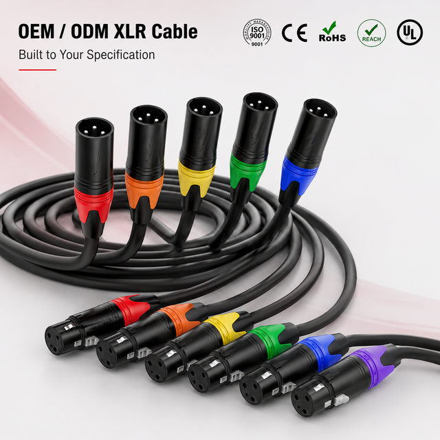 3 Pin XLR Cables Male to Female Balanced Microphone Wiring Harness for Studio Mixer Audio Equipment Custom Cable Assembly