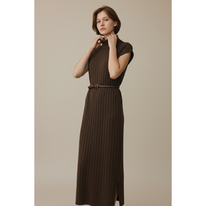 Vestido Largo de Punto sin Mangas con Cuello Alto para Mujer, Diseño Moderno a Rayas, Estilo Casual - Product Image 6