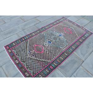 พรมวินเทจสไตล์ตุรกี ขนาด 3.4x6.4 ฟุต พรมตกแต่งลายพรางสีน้ำตาล - Product Image 3