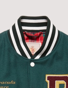 2024 tendencia logotipo personalizado Chenille bordado Varsity Bomber chaqueta para hombres béisbol Streetwear abrigo de invierno con patrón de letras - Product Image 6