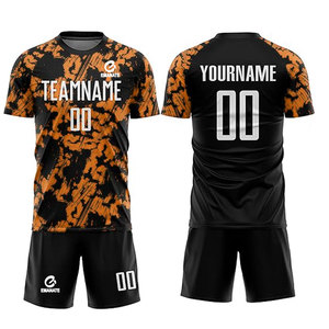 Conjunto de Uniforme de Fútbol Personalizado de Manga Corta Elástica de Poliéster 100% de Alta Calidad con el Último Diseño para Hombre Adulto - Product Image 2