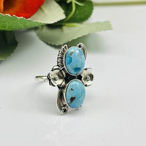 Anillo de turquesa Mohave natural, anillo de Plata de Ley 925, anillo hecho a mano, anillo bohemio, anillo de diseñador, anillo de moda, anillo bohemio, regalo - Product Image 1