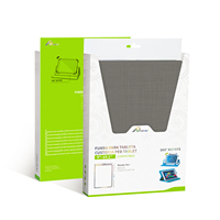 Étui pour clavier universel en cuir gris 9,1-10 pouces, tablette 27*17,5 cm, design folio, fonction de charge, compatible avec les appareils 10,5 pouces et 11 pouces