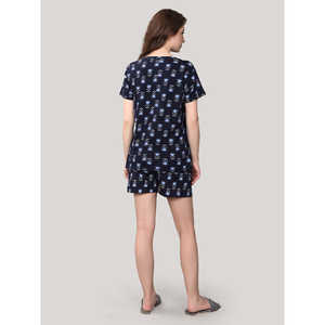 Conjunto de Pantalones Cortos Azul Marino, 100% Algodón, Tejido Suave al Tacto - Product Image 1