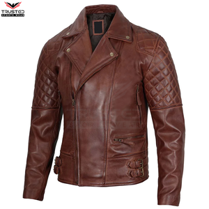 Meilleure vente Veste en cuir de haute qualité pour hommes imperméable réversible respirant matériau en toile col montant saison d'hiver avant - Product Image 4