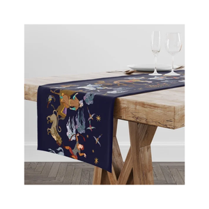 Chemin de table de luxe Touch Reindeer 100% coton 280 TC, tissage slub, lavable, durable, certifié OEKO-TEX, vente en gros, décoration de table - Product Image 2
