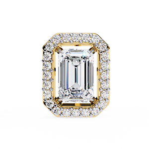 Igl สตั๊ดเพชร CVD สีทอง14K จากงานปาร์ตี้สลักลายมรกตสีทอง - Product Image 5