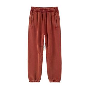 Nouveau 2025 – Pantalon de survêtement unisexe en molleton de coton écologique, coupe droite, brodé, style vintage délavé à l'acide, avec logo personnalisé – Prix abordable pour homme - Product Image 4