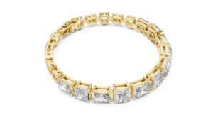 Women's VDS Luxury 18K Solid Yellow Gold Rhodium Plated Engagement <b>Bracelet</b> IGI Certified Lab <b>Diamond</b> 18.2g <b>Bangles</b> - Product Image 4