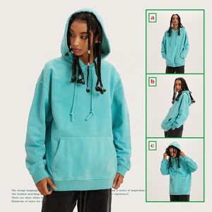 Sudadera con Capucha de Algodón 100% Vintage Lavada al Ácido de 430 g/m² para Invierno, Unisex, de Alta Calidad, Antiencogimiento - Product Image 2