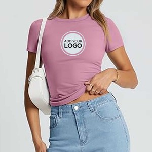 T-shirts d'entraînement actifs à manches courtes pour femmes Fit Gym Tops - Product Image 2