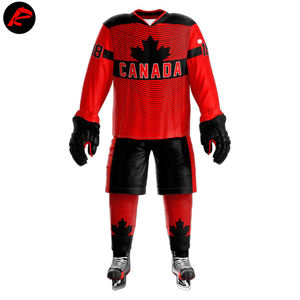 Vêtements de sport professionnels de haute qualité avec impression de logo personnalisé nouveau design ensemble d'uniformes de hockey sur glace - Product Image 2