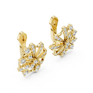 Pendientes de Oro Rosa de 14K con Diamantes Redondos Cultivados en Laboratorio para Mujer, Joyería Fina de Lujo Certificada, Elegante para Novia - Product Image 3