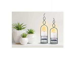 Standard Quality Modern Metal Candlestick Wedding <b>Candle</b> Stand Exquisite Christmas Desktop Party Decor for Home Decor <b>Black</b> Gift - Product Image 1