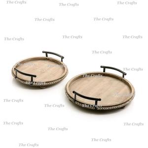 Plateau en bois au design merveilleux pour servir des aliments de la plus grande qualité Plateau de service de restaurant de deux tailles différentes - Product Image 2