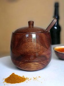 หม้อไม้อเนกประสงค์สำหรับใส่หม้อกล่องมาซาลาสำหรับใส่น้ำตาลเกลือเครื่องเทศ - Product Image 2