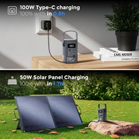 Batterie externe portable SolarPlay 100W 96,2Wh 26000mAh, station de charge rapide 5 ports, mini générateur solaire approuvé par les compagnies aériennes