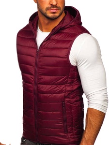 Custom Winter Warm Breathable <b>Thick</b> Men's Black Leather <b>Quilted</b> Vest With Zipper Closure & Side Pockets Mens Puffer Jacket 2026 - Product Image 2