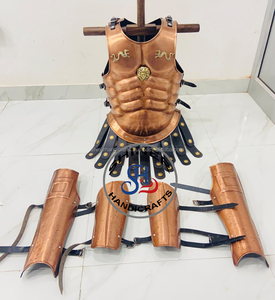 Costume de veste musclée en cuivre, armure romaine avec garde-jambe médiéval spartiate et garde d'armure finitions en cuivre Halloween - Product Image 4
