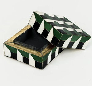 Joyero de Lujo con Incrustaciones de Hueso, de Alta Calidad, Rectangular, de Resina, para Mujer, de la India - Product Image 1