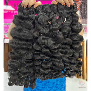 Paquets de cheveux humains Remy vierges vietnamiens noirs naturels 24/26/28 pouces Style personnalisé vague profonde lâche avec 3 paquets - Product Image 4
