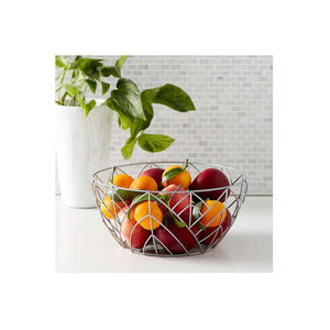 Panier de fruits décoratif en fil métallique de couleur noire, pour comptoir de cuisine simple et élégant - Product Image 2