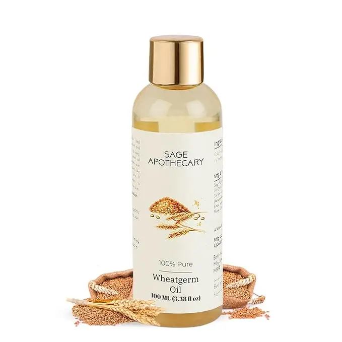 Pure & Natural Cold Pressed Wheat germ Oil for Skin with Vitamin E Delay Signs of Aging Hydration of Skin Promotes Softness