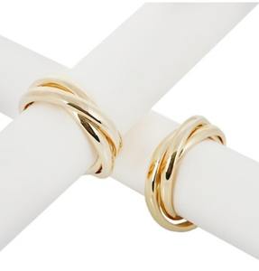 Anillos de Servilleta Elegantes de Latón Pulido y Acero Inoxidable, Dorados con Nudo, Porta Servilletas Moderno, Anillo de Servilleta de la Mejor Calidad de Diseñador - Product Image 2