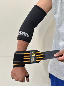 Manchons de coude en néoprène réglables de 7mm et soutien du genou souple Gym & Training Équipement de sport pour l'entraînement de force à ressort - Product Image 3