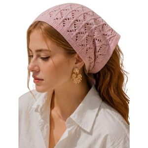 Pañuelo de Punto Perforado Texturizado Suave de Algodón para Mujer, Elegante y Cómodo - Product Image 1