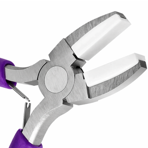 Pince à bec plat en nylon pour la fabrication de bijoux, outil anti-rayures, pince à bec souple pour l'enroulement de fil, poignée violette - Product Image 2