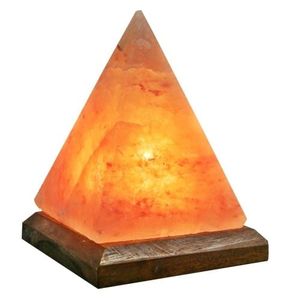 Elegante Lámpara Piramidal de Sal del Himalaya de Lujo con Base de Madera y Tallado de Animales, Decoración Natural para el Hogar - Product Image 6