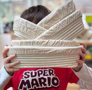 Herramientas de repostería para hornear, cúpula de Vietnam Natural 100%, uso de panadería casera ecológica, juego completo de masa, cesta de masa ovalada de ratán - Product Image 6