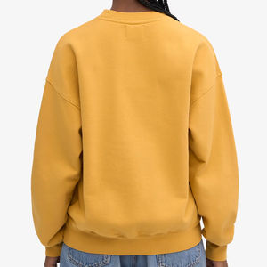 Nuevo diseño, temporada de invierno, sudaderas lisas para mujer, suéter holgado a la moda para mujer, Sudadera con cuello redondo bordada de felpa para mujer - Product Image 6