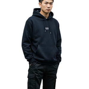 เสื้อฮู้ดแบบมีซิปสำหรับผู้ชายเสื้อแนวสตรีทเฮฟวี่เวทปักไหล่ผ้ามีรอยกรดซักได้ตามต้องการ - Product Image 5