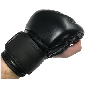 Guantes de Boxeo MMA Profesionales Personalizados, Cuero Genuino, Correa de Velcro Ajustable, Medios Dedos, Guantes de UFC Unisex, Todas las Tallas - Product Image 4