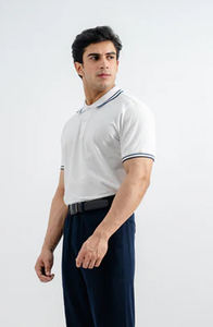 Polo para hombre de alta calidad logotipo personalizado 100% algodón tejido al por mayor deporte manga corta Hombre Polo - Product Image 4
