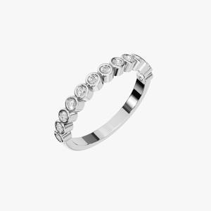 แหวนเพชรโมอิสซาไนต์ทรงกลม เงินแท้ 925 ของขวัญสำหรับเธอ - Product Image 1