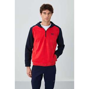 เสื้อสเวตเชิ้ตผู้ชาย Air Jones ทรงมาตรฐาน ผ้าฟลีซ - คอลเลคชั่น Ruby Fiesta - เสื้อโพลาร์โพลีเอสเตอร์ 100% ใส่สบาย - Product Image 1