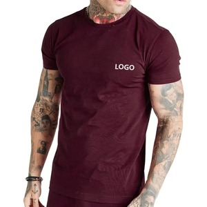Camiseta de gimnasio de verano 100% de poliéster para hombre, camiseta transpirable activa ajustada de manga corta, Fitness Lisa para camiseta lisa, culturismo en blanco - Product Image 5